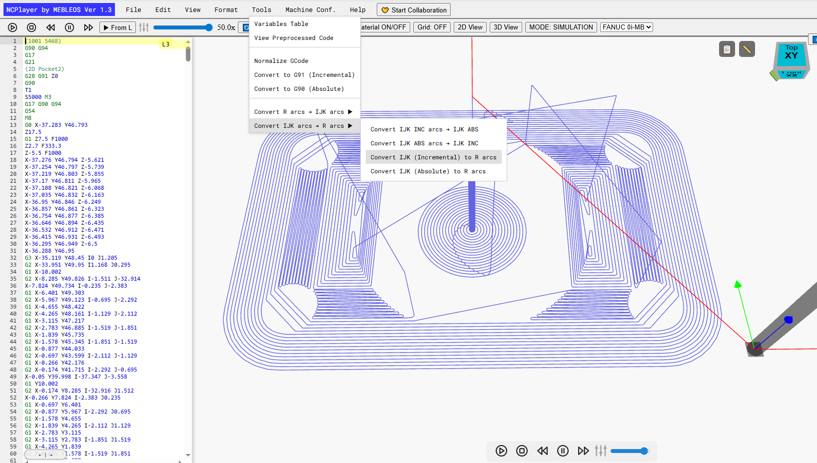 NCPlayer symulator CNC i debugger G-code
